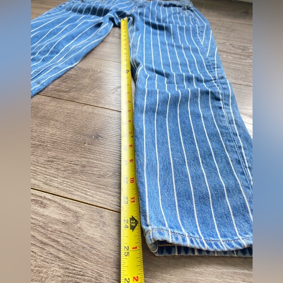 American Eagle 100% cotton white stripe blue high rise  mom jeans - Picture 11 of 11